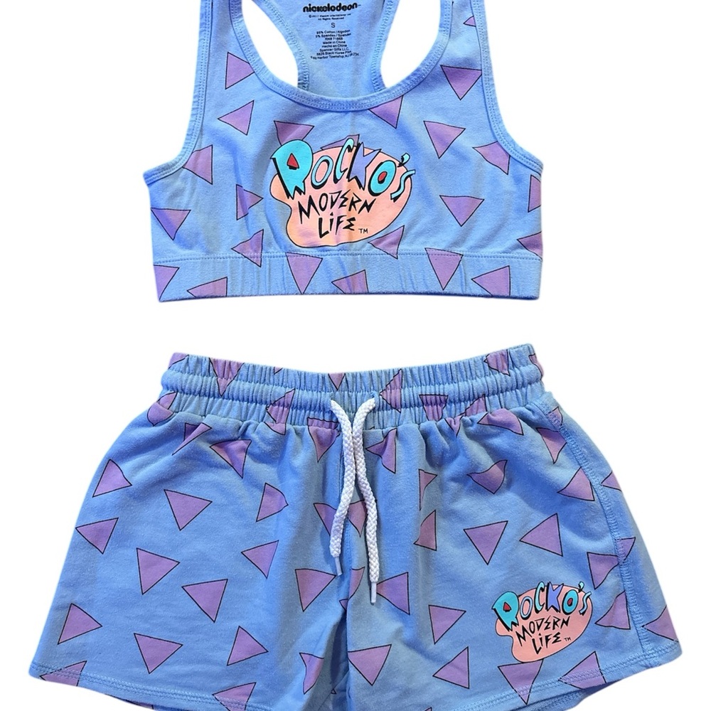 Rocko's Modern Life Sports Bra & Shorts Set